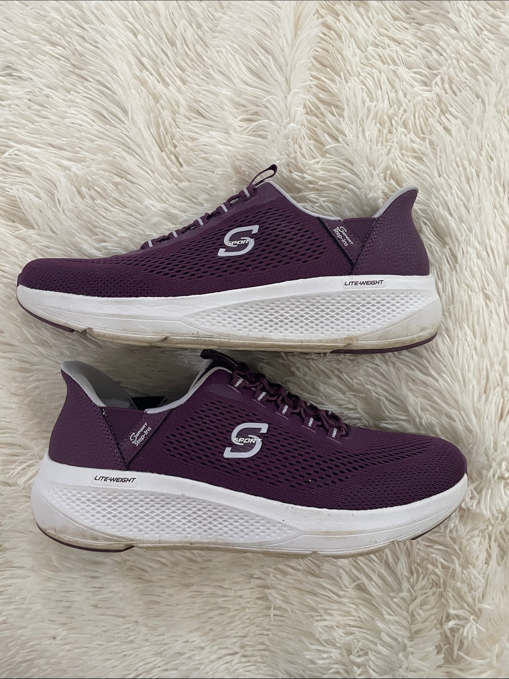 Skechers Sport Lightweight Slip-On Sneakers - Deep Purple size 9.5
